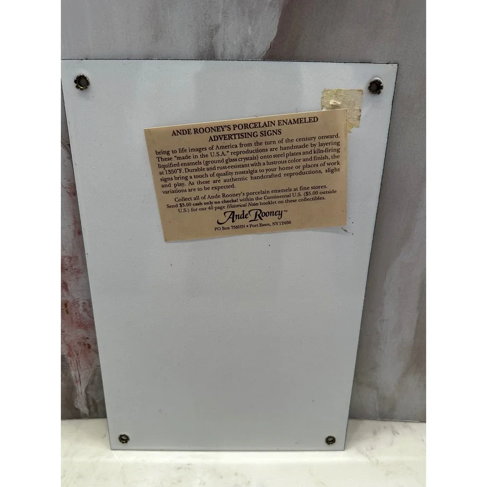 Ande Rooney Ivory Soap Porcelain Enamel Advertising Sign Procter & Gamble 12x8